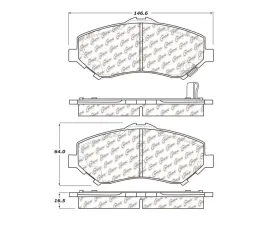 StopTech Brake Pads - High-Performance for Honda Civic 2006-2011, 105.1273