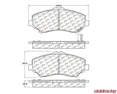 StopTech Brake Pads - High-Performance for Honda Civic 2006-2011, 105.1273 - 105.12730