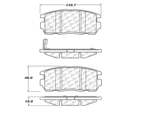 StopTech Brake Pads for Ford Mustang 2015-2023, Ceramic, Rear 105.1275