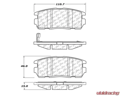 StopTech Brake Pads for Ford Mustang 2015-2023, Ceramic, Rear 105.1275 - 105.12750