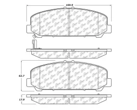 StopTech Brake Pad Set for Honda Civic 2006-2011, Ceramic, Front 105.1286