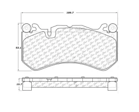 StopTech Brake Pads for Ford Mustang 2015-2023, Ceramic, Front, 105.1291