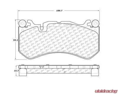 StopTech Brake Pads for Ford Mustang 2015-2023, Ceramic, Front, 105.1291 - 105.12910