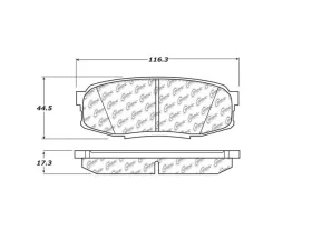StopTech Brake Pads - Front, Ceramic, Red for Honda Civic 2006-2011 105.1304