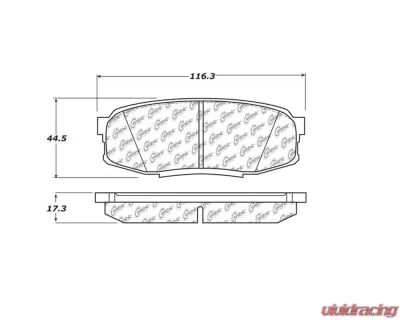 StopTech Brake Pads - Front, Ceramic, Red for Honda Civic 2006-2011 105.1304 - 105.13040
