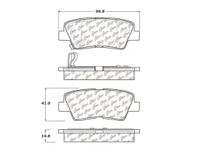 StopTech Brake Pads for Honda Civic 2006-2011, Ceramic, Front, 105.1313