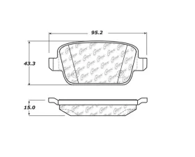 StopTech Brake Pads, Front, Red, Honda Civic 2006-2011, 105.1314