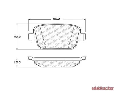 StopTech Brake Pads, Front, Red, Honda Civic 2006-2011, 105.1314 - 105.13140