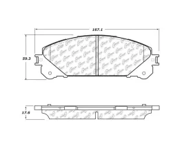 StopTech Brake Pads - Front, Red, for Ford Mustang 2015-2021, 105.1324