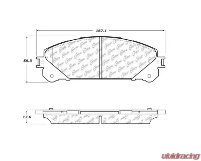StopTech Brake Pads - Front, Red, for Ford Mustang 2015-2021, 105.1324 - 105.13240