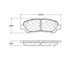 StopTech Brake Pads - Front, High-Performance, Ceramic, Red - Ford Mustang 2015-2023 - 105.1325