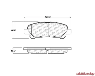 StopTech Brake Pads - Front, High-Performance, Ceramic, Red - Ford Mustang 2015-2023 - 105.1325 - 105.13250