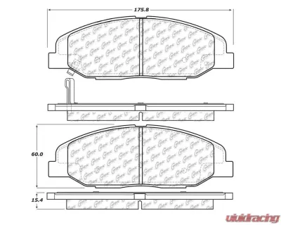 StopTech Performance Brake Pads for Honda Civic 2006-2011, Red 105.1332 - 105.13320
