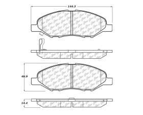 StopTech Performance Brake Pads for Honda Civic 2006-2011, Red 105.1345