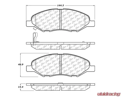 StopTech Performance Brake Pads for Honda Civic 2006-2011, Red 105.1345 - 105.13450