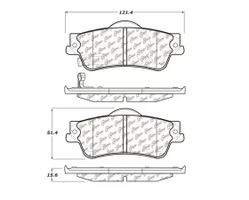 StopTech Brake Pads, Front, Ceramic, Black for Honda Civic 2006-2011, 105.1352
