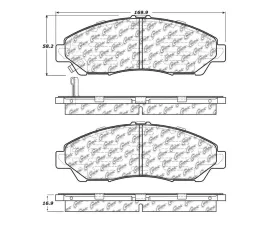 StopTech Brake Pads for Ford Mustang 2015-2023, Ceramic, Front 105.1378