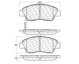 StopTech Brake Pads for Honda Civic 2001-2005, Ceramic, Front 105.1394