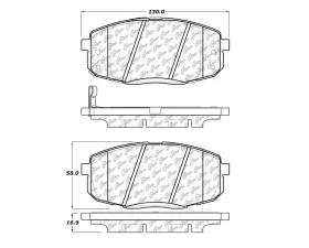 StopTech Brake Pads - High-Performance for Ford Mustang 2015-2020, 105.1397