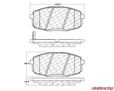 StopTech Brake Pads - High-Performance for Ford Mustang 2015-2020, 105.1397 - 105.13970