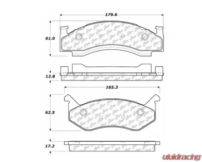 StopTech Performance Brake Pads for Honda Civic 2006-2011, Red, 106.0123 - 106.01230
