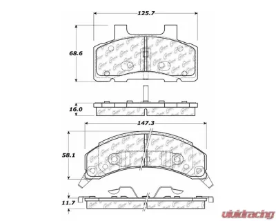 StopTech Performance Brake Pads, Front, Red, Honda Civic 2006-2011, 106.0215 - 106.02150