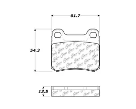 StopTech Brake Pads - Front, Ceramic, Red for Honda Civic 2006-2011 106.0335