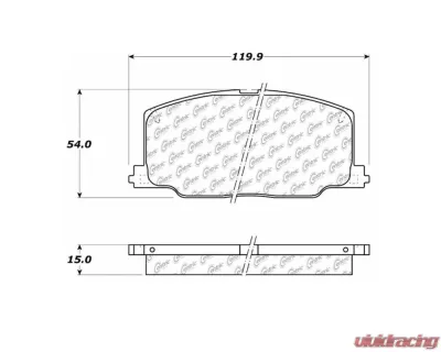 StopTech Brake Pads - Front, Red, for Honda Civic 2006-2011, 106.0356 - 106.03560