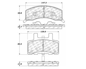 StopTech Brake Pads - Front, Ceramic, Red - Honda Civic 2006-2011 - 106.037