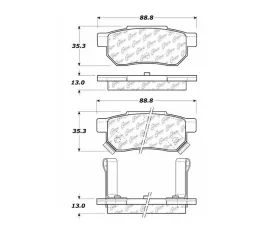 StopTech Brake Pads for Ford Mustang 2015-2023, Ceramic, Front, 106.0374