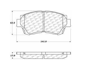 StopTech Brake Pads for Honda Civic 2006-2011, Ceramic, Front, 106.0476