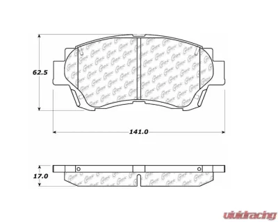 StopTech Brake Pads for Honda Civic 2006-2011, Ceramic, Front, 106.0476 - 106.04760