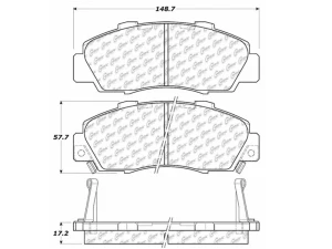 StopTech Brake Pads - High Performance, Front, Red, 2006-2011 Honda Civic, 106.0503 - 106.05030 - Image 4