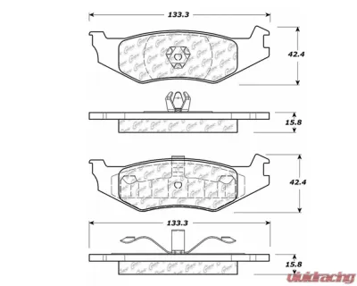 StopTech Brake Pads for Ford Mustang 2015-2023, Ceramic, Front, 106.0512 - 106.05120