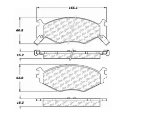 StopTech Brake Pads - High-Performance for Honda Civic 2006-2011, Red 106.0522