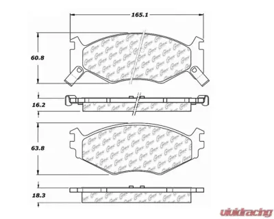 StopTech Brake Pads - High-Performance for Honda Civic 2006-2011, Red 106.0522 - 106.05220
