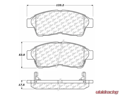 StopTech Brake Pads for Ford Mustang 2015-2023, Red, Front - 106.0562 - 106.05620
