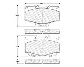 StopTech Brake Pads - Front, Ceramic, Red, Audi A4 2002-2008, 106.0611