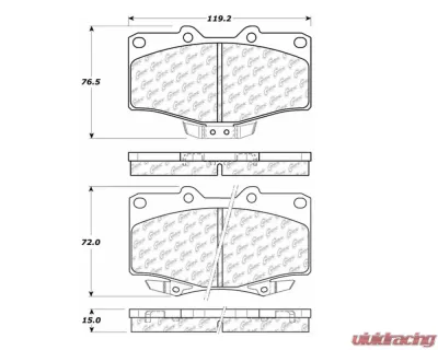 StopTech Brake Pads - Front, Ceramic, Red, Audi A4 2002-2008, 106.0611 - 106.06110