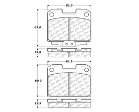 StopTech Brake Pads Front for Honda Civic 2006-2011, Ceramic, 106.0631