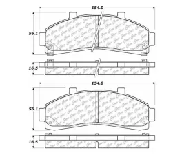 StopTech Brake Pads for Honda Civic 2006-2011, Ceramic, Front, 106.0652