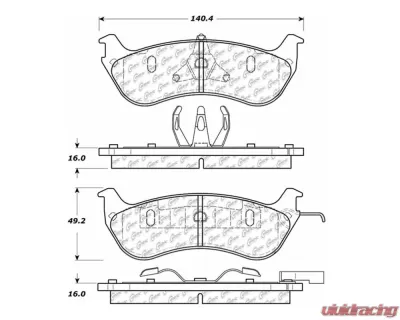 StopTech Performance Brake Pads for Honda Civic 2006-2011, Red 106.0674 - 106.06740