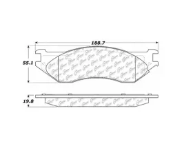 StopTech PosiQuiet Rear Brake Pads for Dodge, 106.07021, Extended Wear