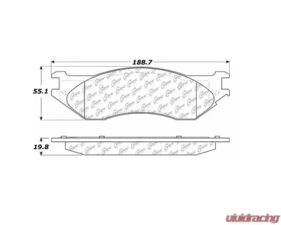 StopTech PosiQuiet Rear Brake Pads for Dodge, 106.07021, Extended Wear - 106.07021