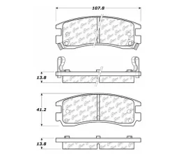 StopTech Performance Brake Pads for Honda Civic 2006-2011, Red, 106.0714