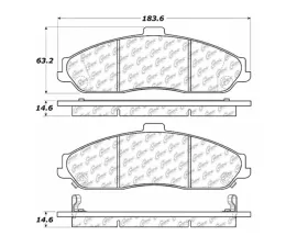 StopTech Performance Brake Pads for Honda Civic 2006-2011, Red 106.0731