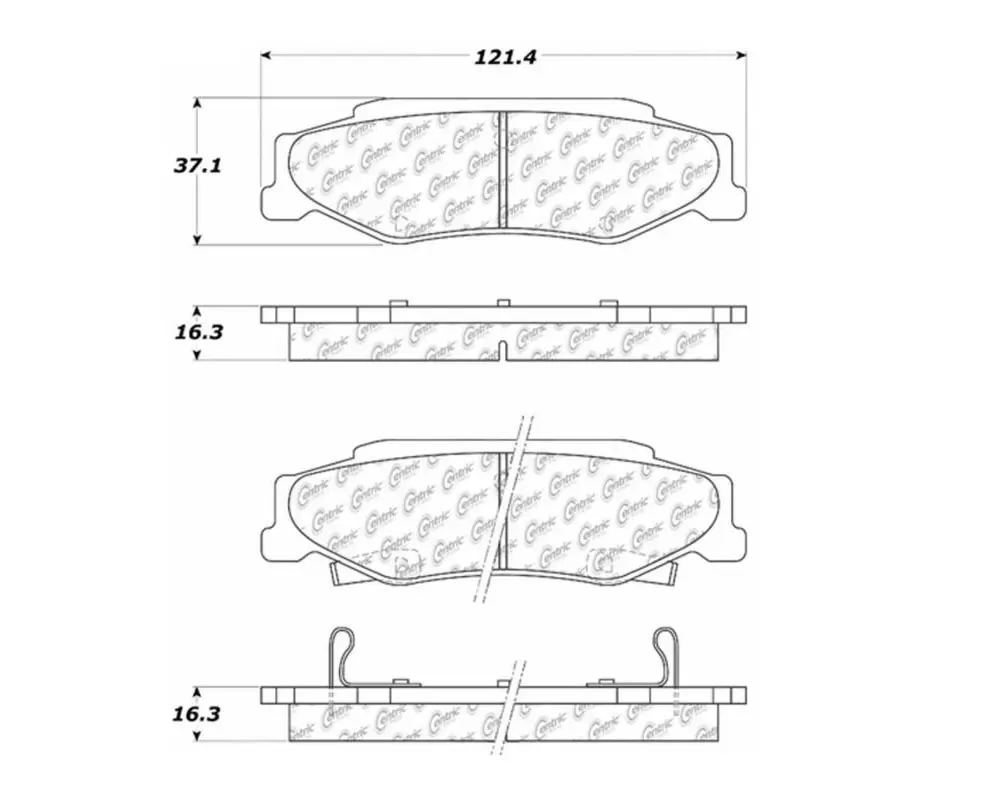 StopTech Brake Pads - Front, Red, for Toyota Camry 2007-2011, 106.0732 - 106.07320