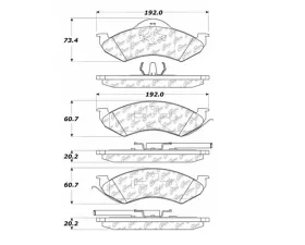 StopTech Performance Brake Pads for Honda Civic 2006-2011, Red, 106.0746
