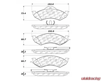 StopTech Performance Brake Pads for Honda Civic 2006-2011, Red, 106.0746 - 106.07460