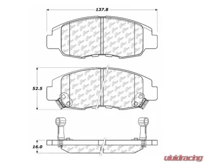 StopTech Brake Pads for Ford Mustang 2015-2023, Ceramic, Front 106.0764 - 106.07640